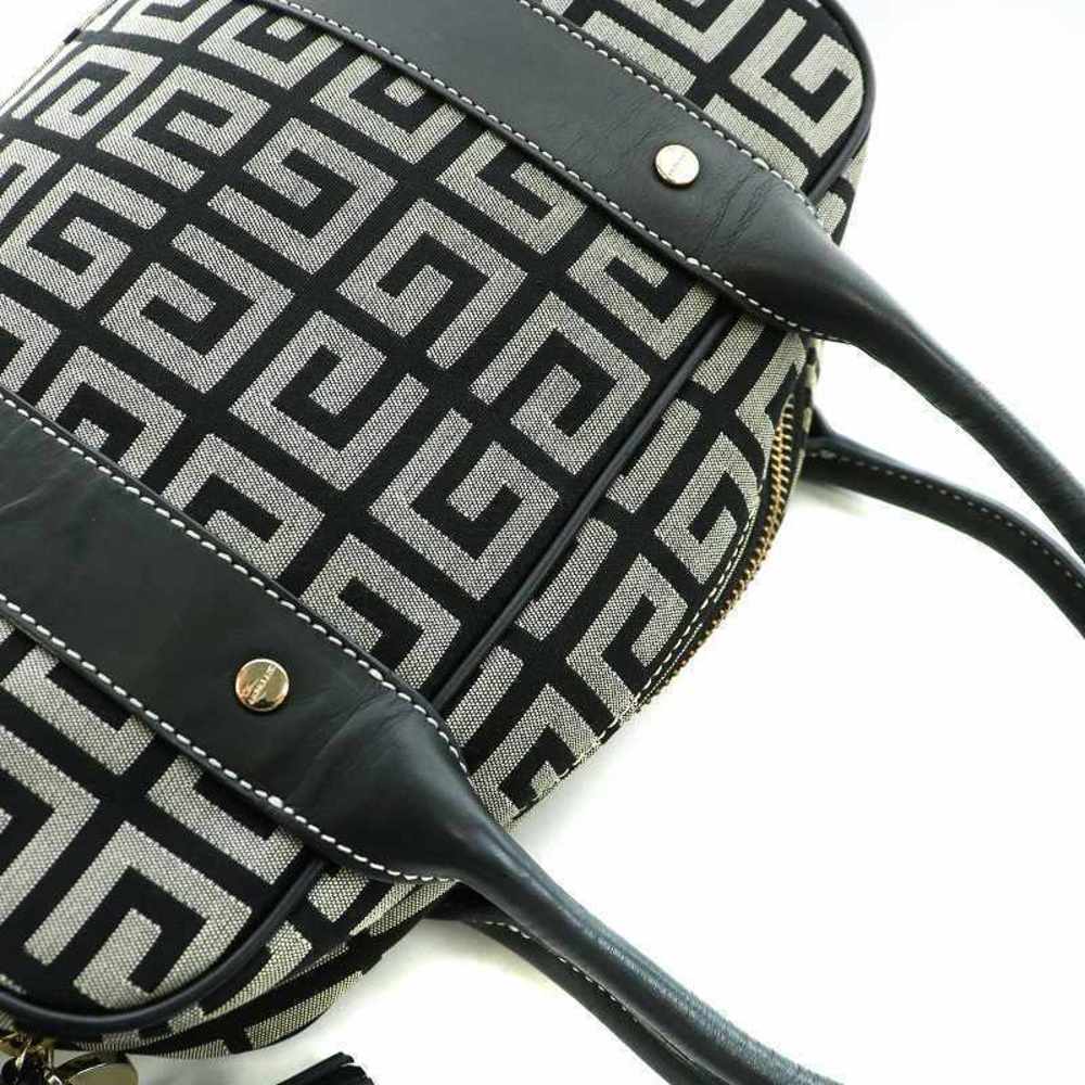 Givenchy Mini Boston Handbag G Pattern Canvas Lea… - image 5
